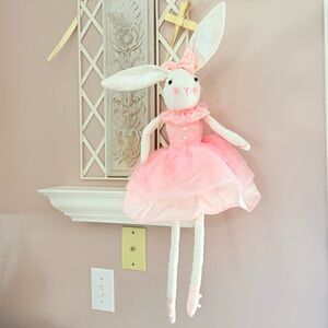 🐰🌸 Easter Ballerina Bunny - Pink Tutu Spring Decor - 26” Tall 🌸🐰